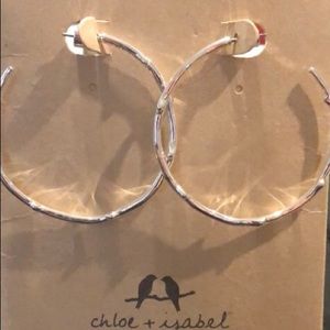 Chloe + Isabel silver hoop earrings